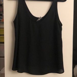 Black sleeveless blouse